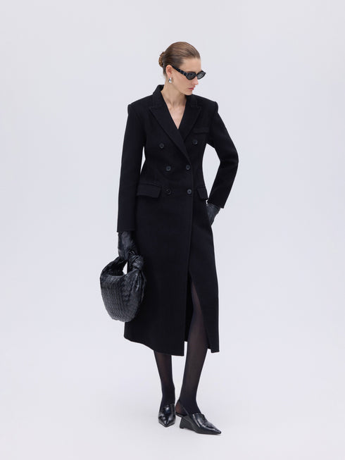 Double-Breasted Wool-Alpaca Coat