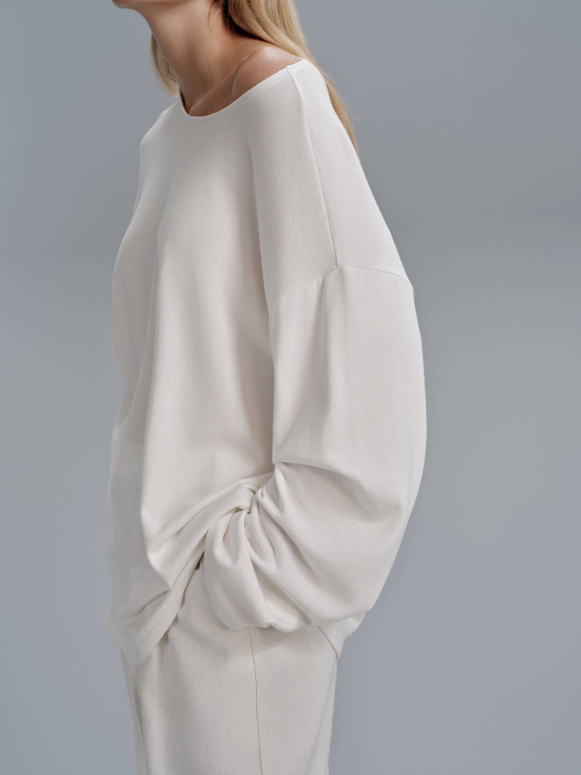 Nyssa Asymmetry Top - White