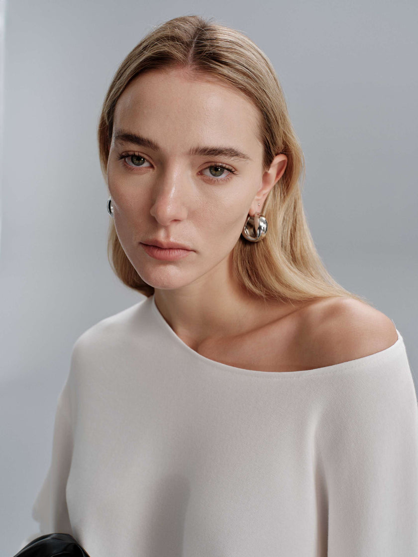 Nyssa Asymmetry Top - White