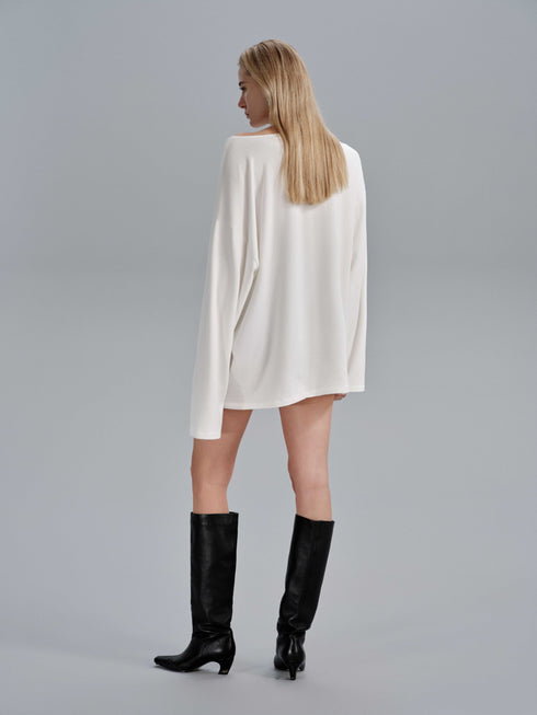 Nyssa Asymmetry Top - White