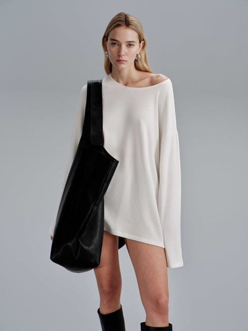Nyssa Asymmetry Top - White