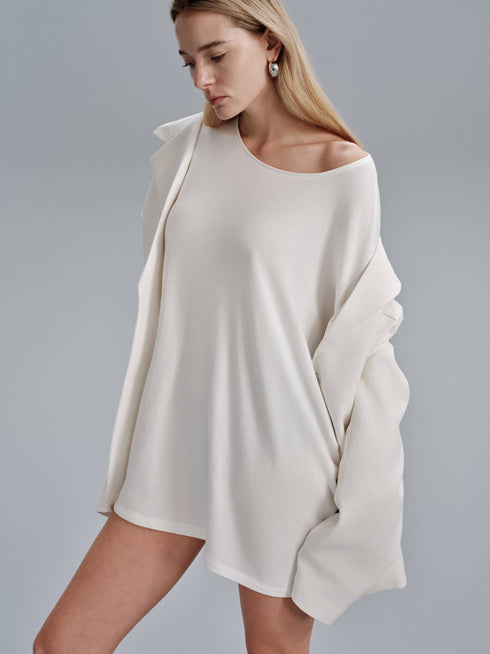 Nyssa Asymmetry Top - White