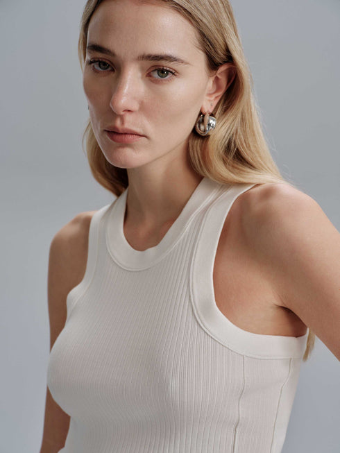 Contour Line Vest - White