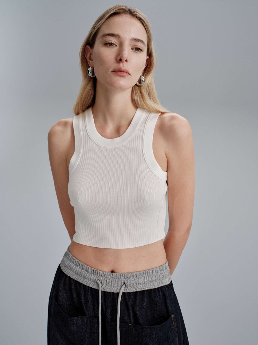 Contour Line Vest - White