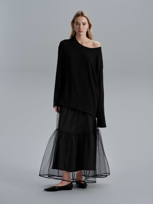 Nyssa Asymmetry Top - Black