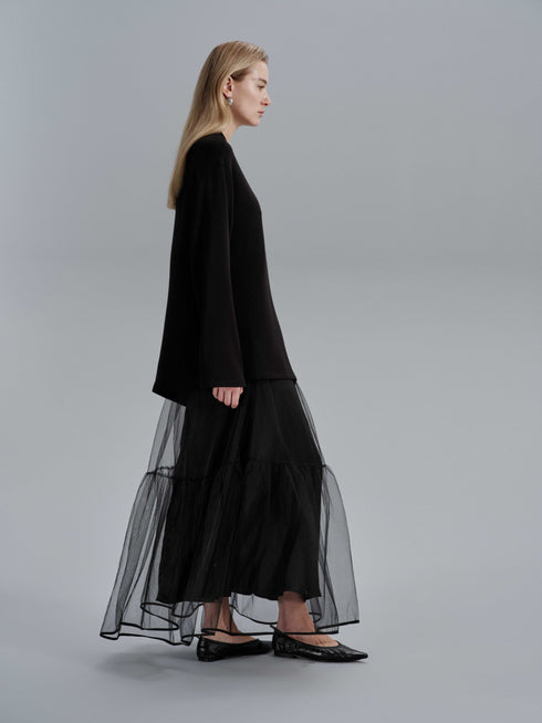 Nyssa Asymmetry Top - Black