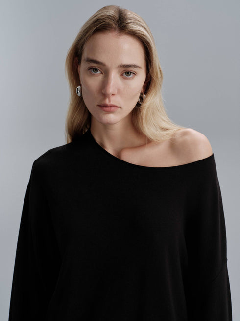 Nyssa Asymmetry Top - Black