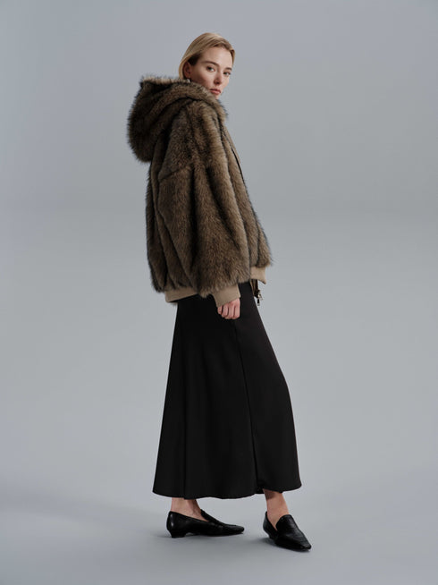 Arlette Imitation Fur Jacket - Apricots