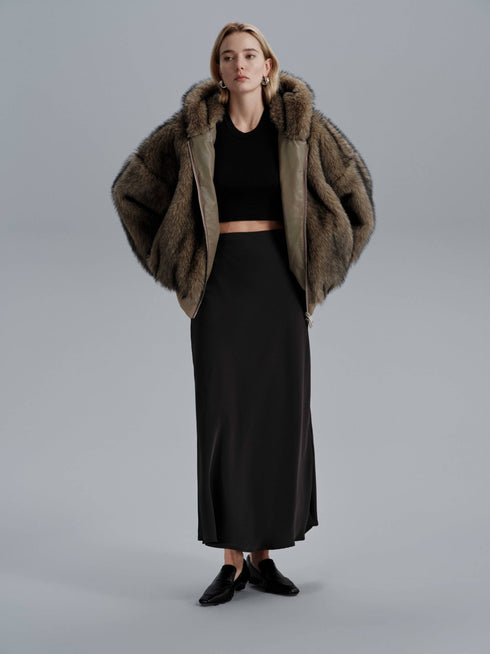 Arlette Imitation Fur Jacket - Apricots