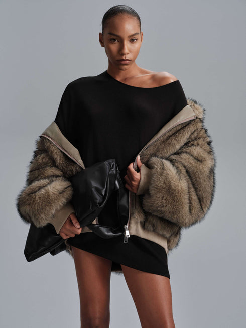 Arlette Imitation Fur Jacket - Apricots