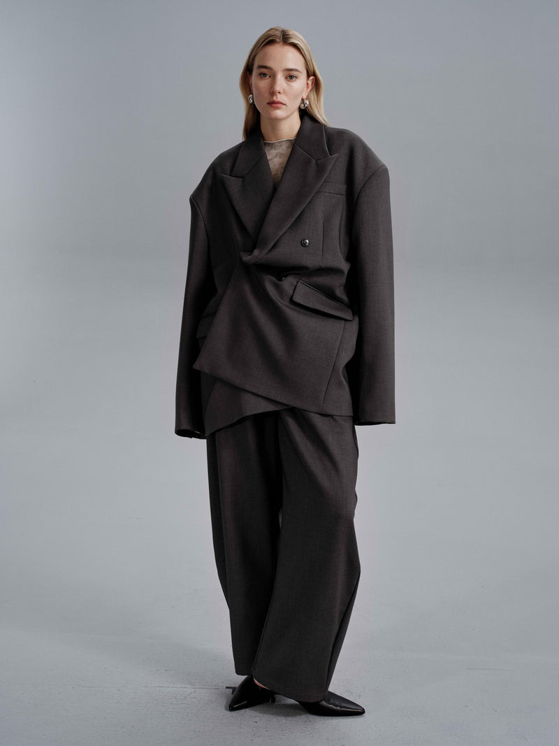 Blazer à cadre surdimensionné Kavi - Gris foncé