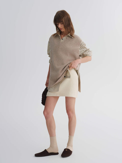 Tweed Wool Void Skirt