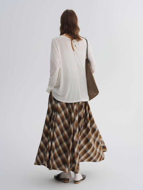 Plaid Shift Skirt