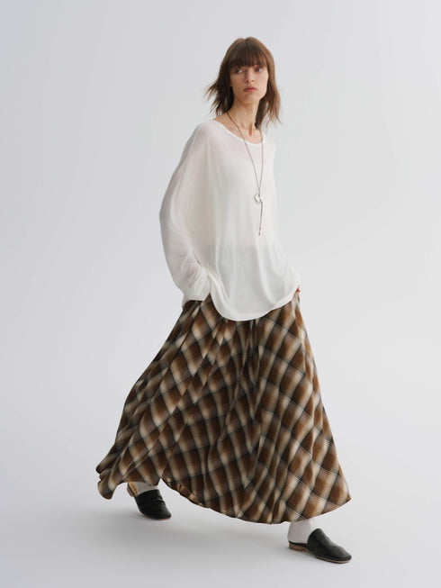 Plaid Shift Skirt