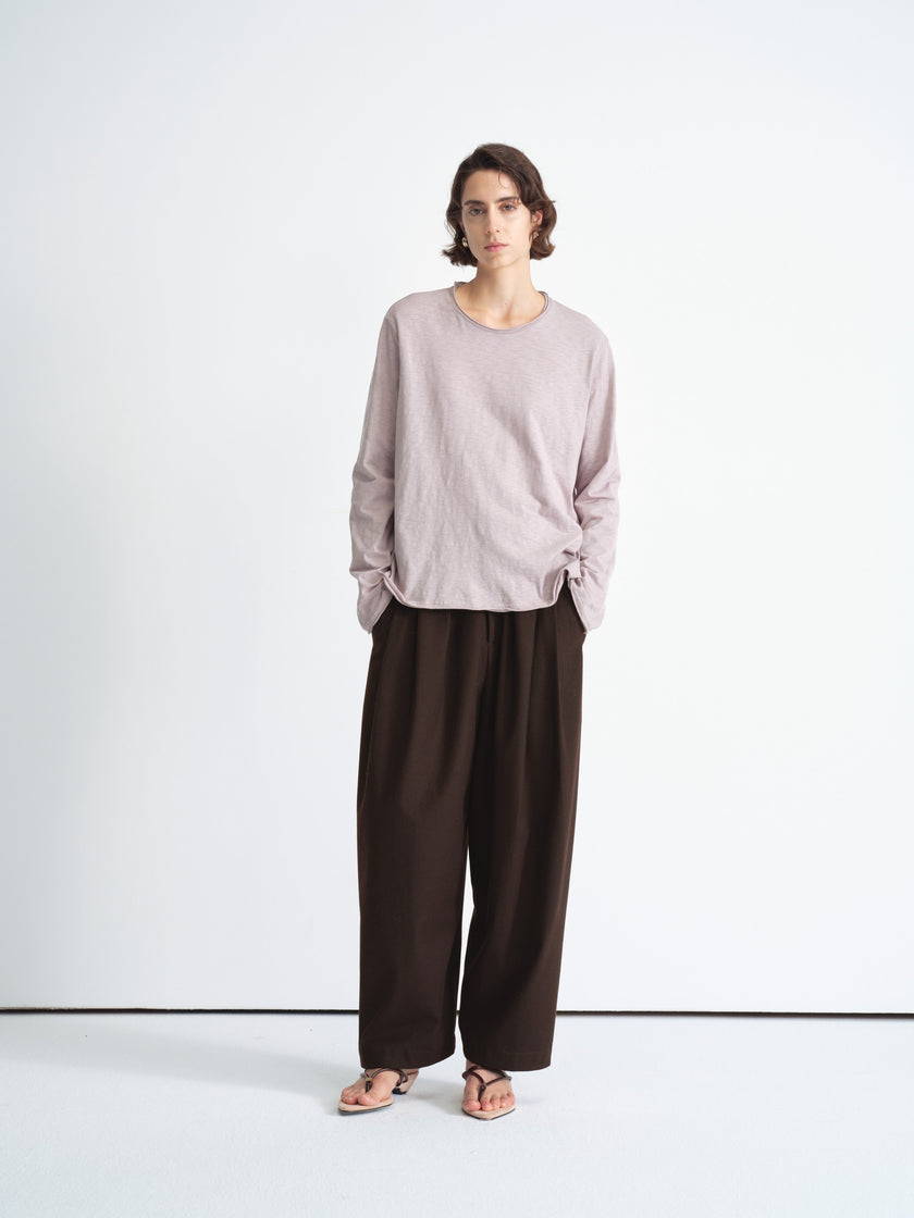 Pleated Wide-Leg Trousers