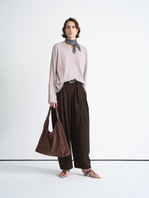 Pleated Wide-Leg Trousers