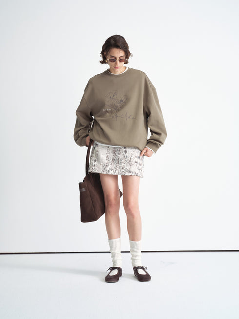 Printed Crewneck Sweatshirt
