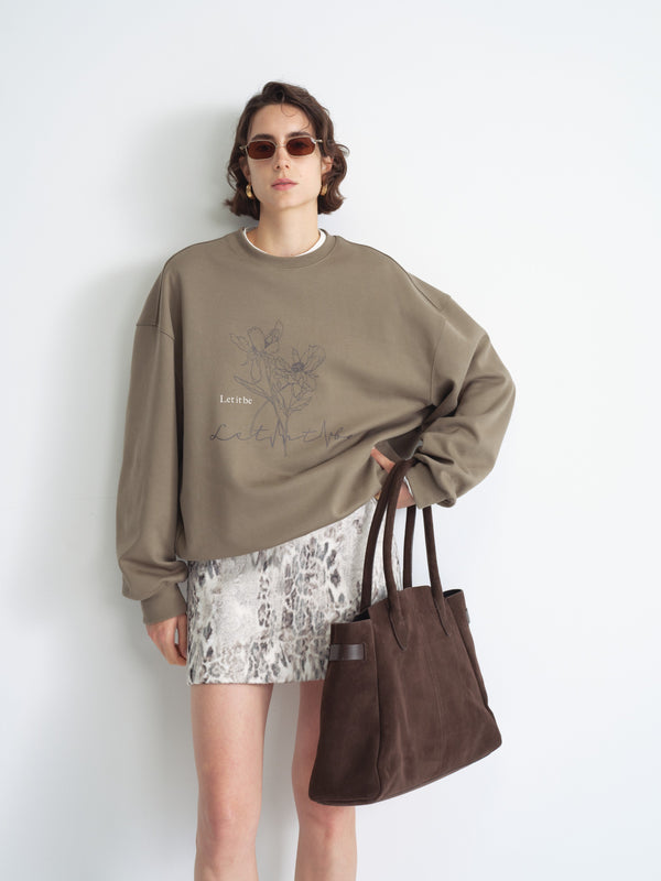 Printed Crewneck Sweatshirt