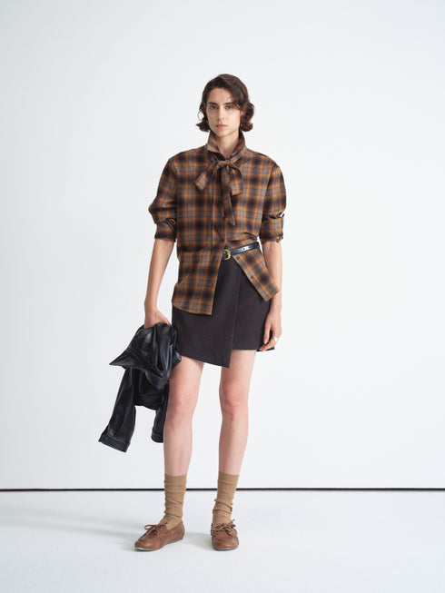 Asym Wrap Mini Skirt