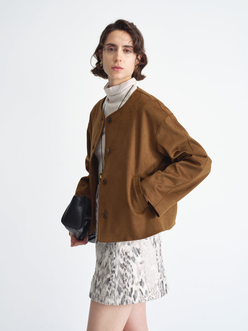 Structured Suedette Jacket