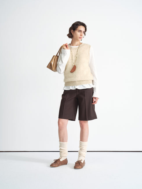 Wool Blend Sleeveless Vest