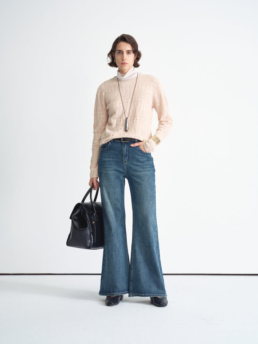 Wide-Leg Denim Jeans