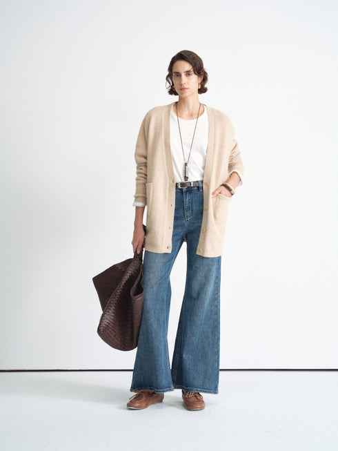 Wool Blend Relaxed Cardigan