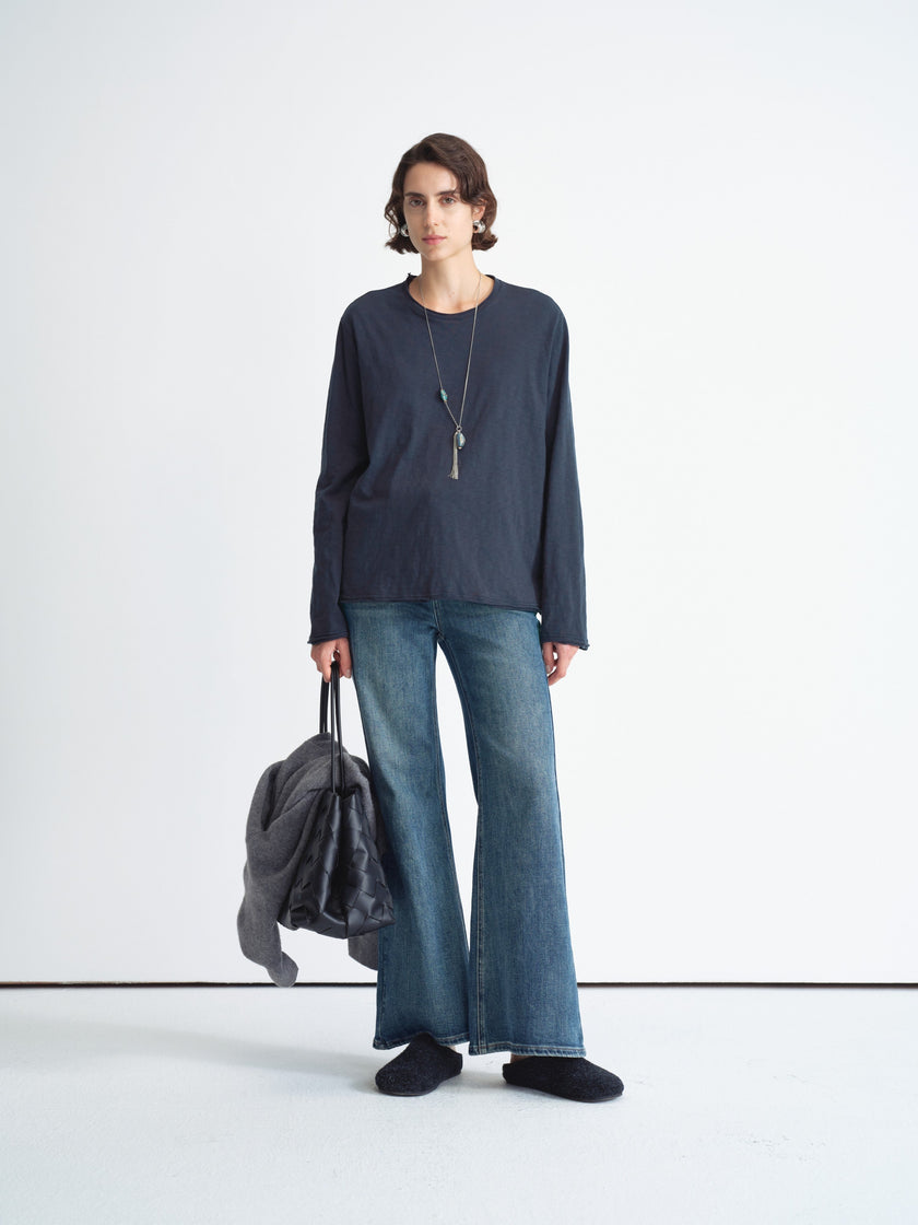 Wide-Leg Denim Jeans