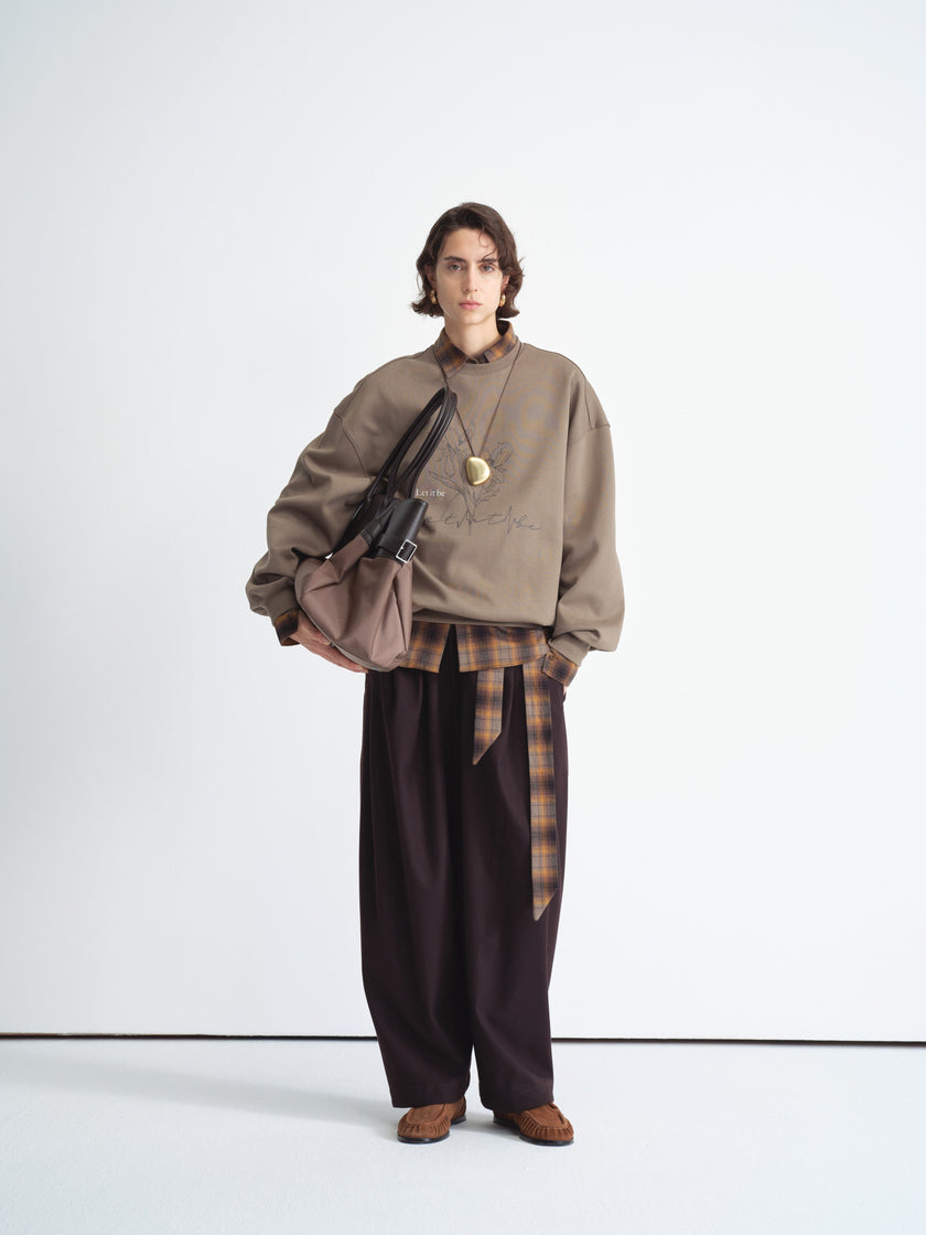 Pleated Wide-Leg Trousers