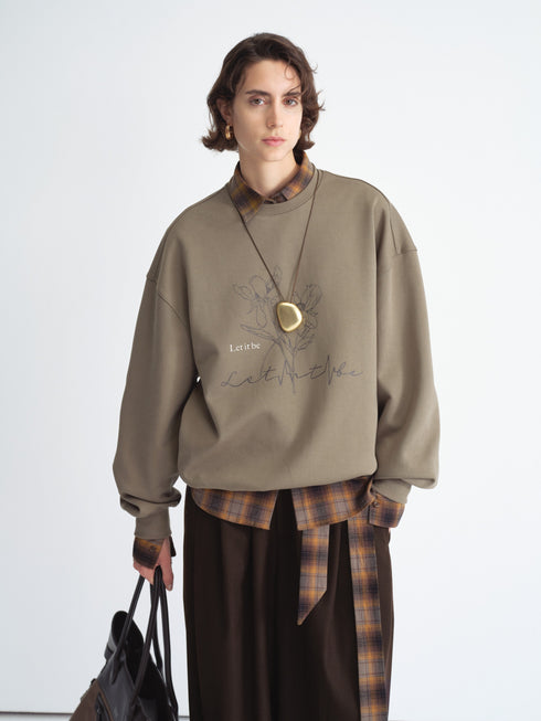 Printed Crewneck Sweatshirt