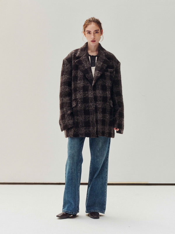 Ascent Wool Plaid Coat