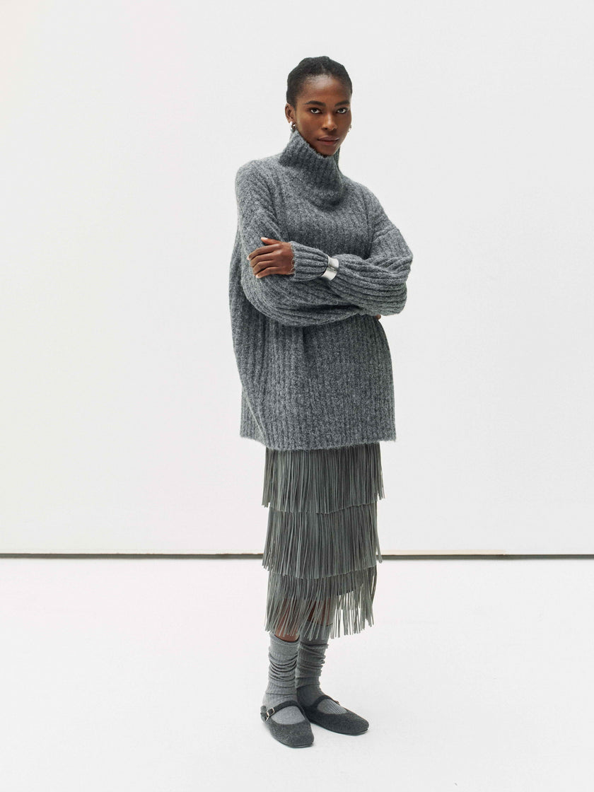 Jupe à franges en cascade