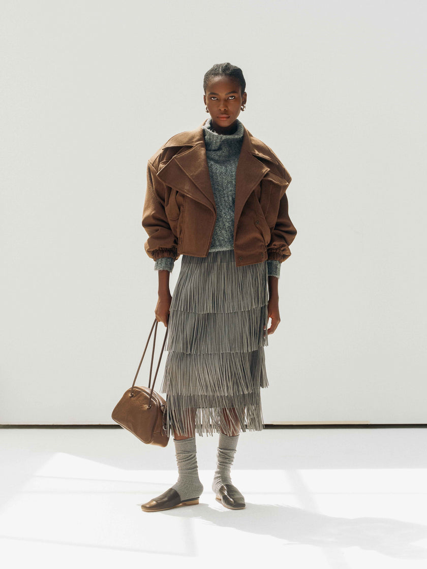 Jupe à franges en cascade