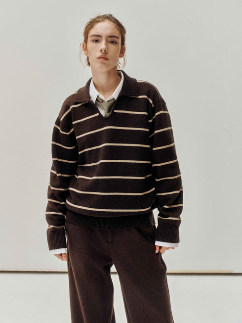 Kaelen Wool Polo Sweater