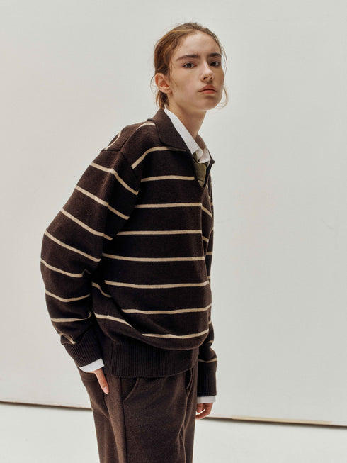 Kaelen Wool Polo Sweater