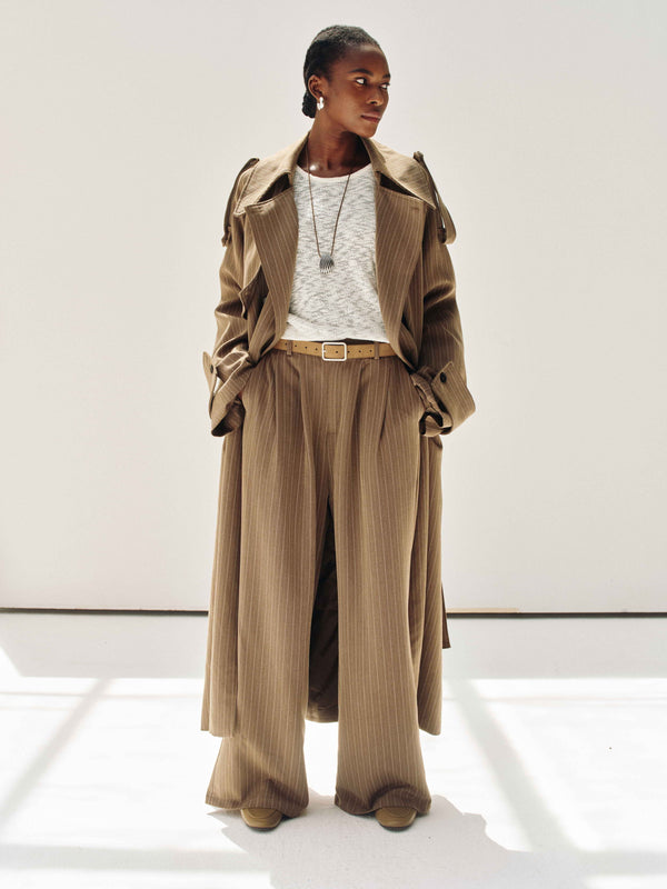 Drift Pinstripe Trench Pants