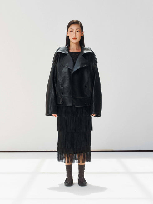 Veste double en grain