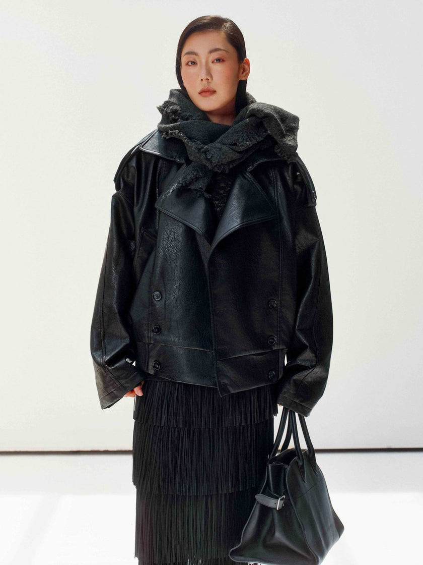 Veste double en grain