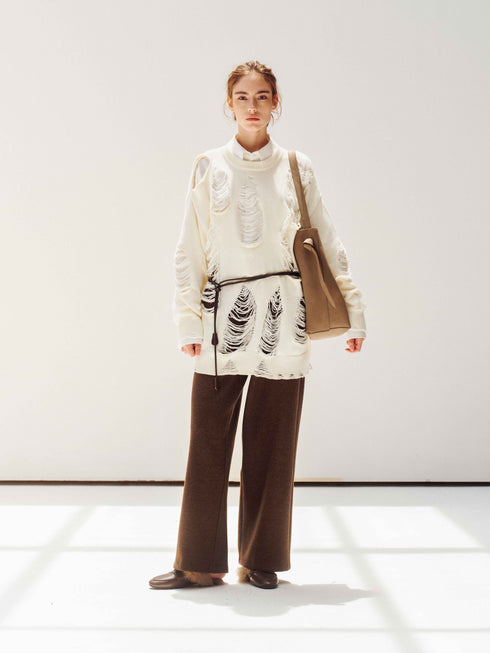 Linear Faux Leather Belt