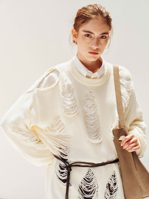 Linear Faux Leather Belt