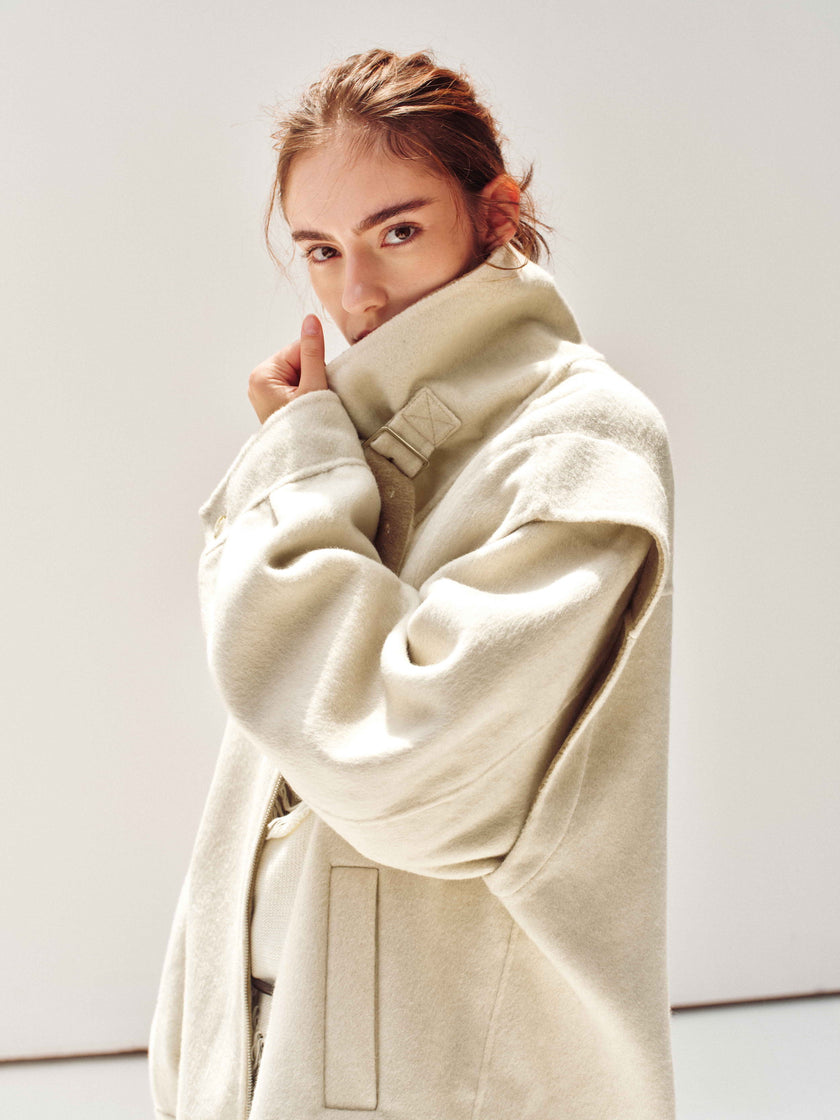 Dual-Tone Veste en Laine