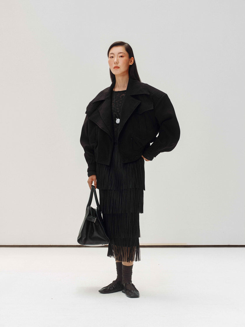 Jupe à franges en cascade