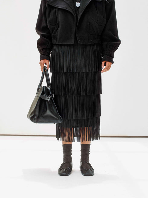 Jupe à franges en cascade