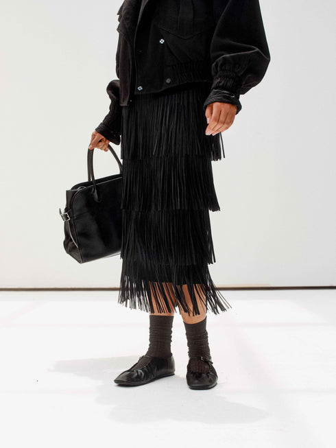 Jupe à franges en cascade