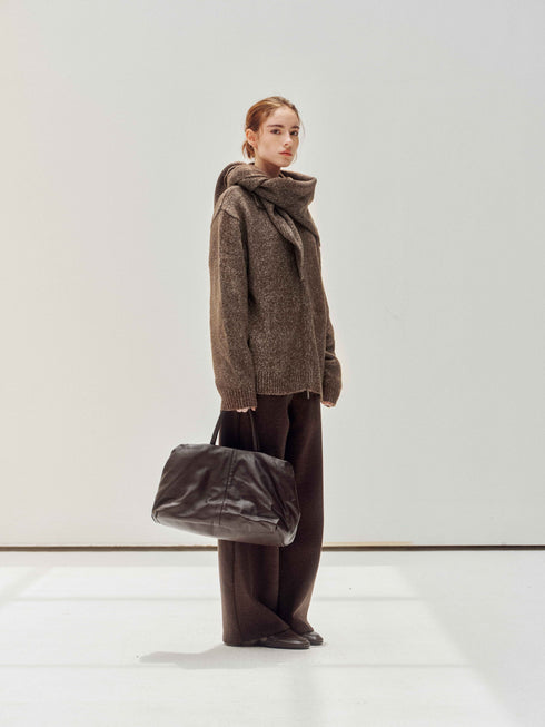 Granule Zip-Up Cardigan & Scarf