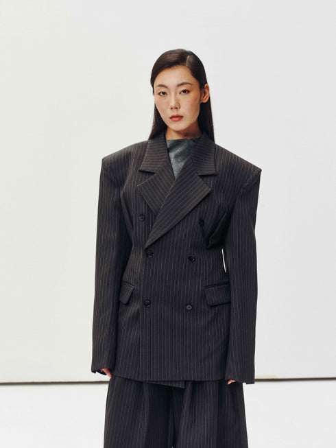 Echelon Veste à rayures fines