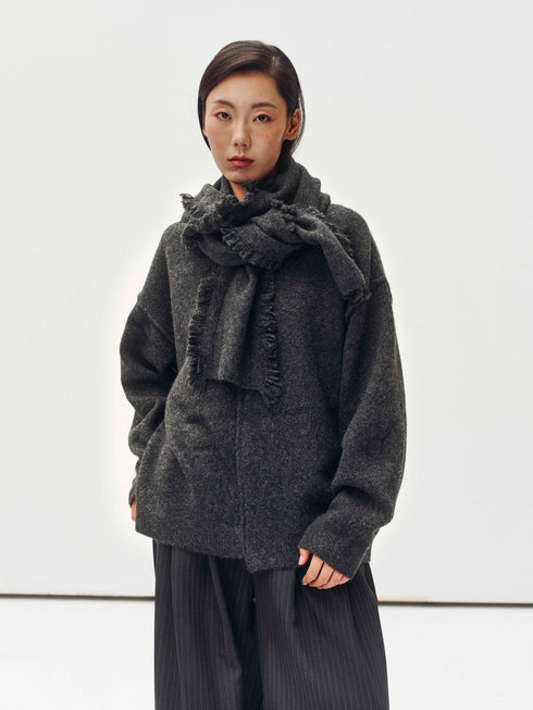 Franges Cardigan enveloppant & Écharpe