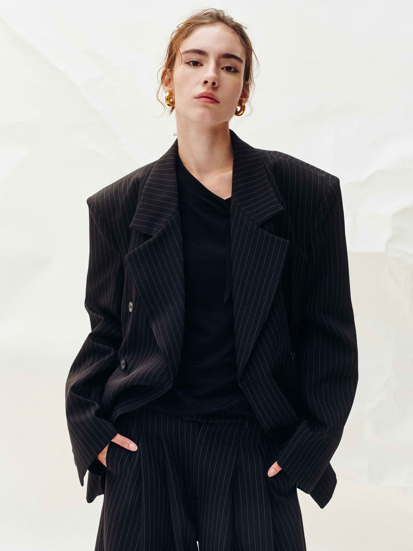 Echelon Veste à rayures fines