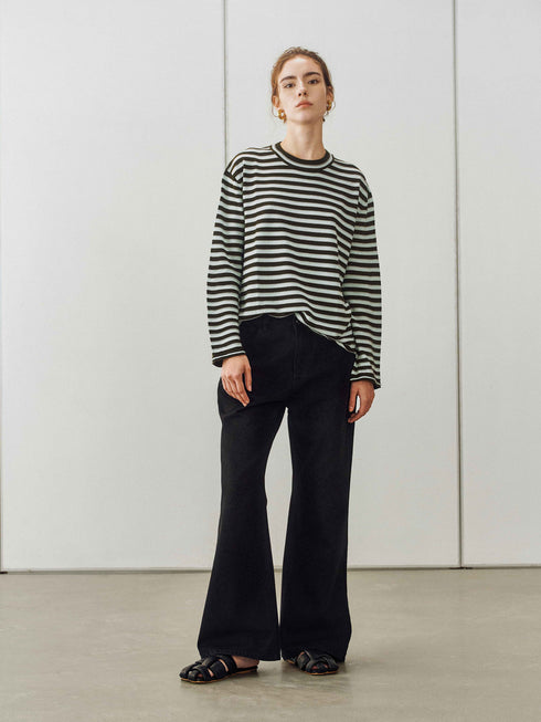 Minimaliste Rayures Manches Longues