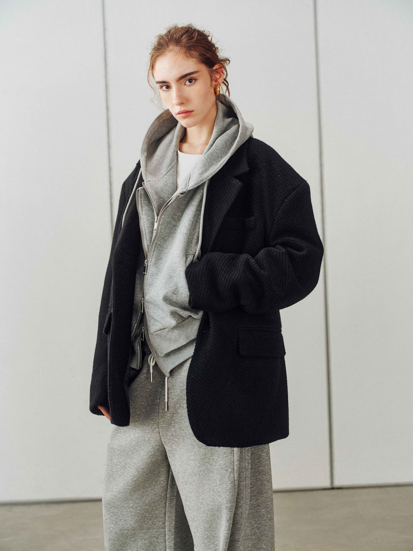 Varo Wool Textured Blazer